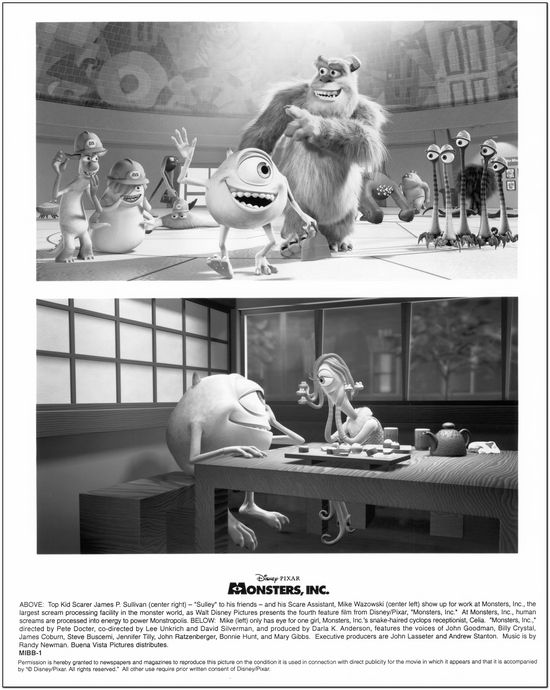  Monsters, Inc. : Billy Crystal, John Goodman, Mary Gibbs, Steve  Buscemi, James Coburn, Jennifer Tilly, Bob Peterson, John Ratzenberger,  Frank Oz, Daniel Gerson, Steve Susskind, Bonnie Hunt, David Silverman, Lee  Unkrich