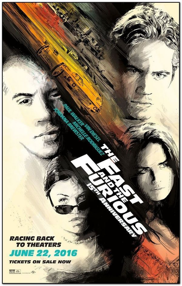 Fast and the Furious - 2016 - 15th Anniversary Poster