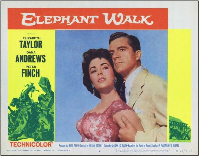 Elephant walk Elizabeth Taylor vintage movie poster #2 