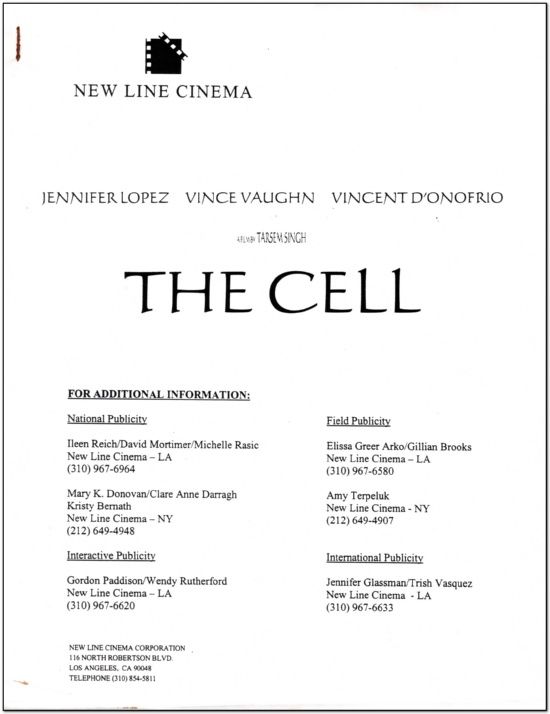 Cell - 2000 - Press Kit