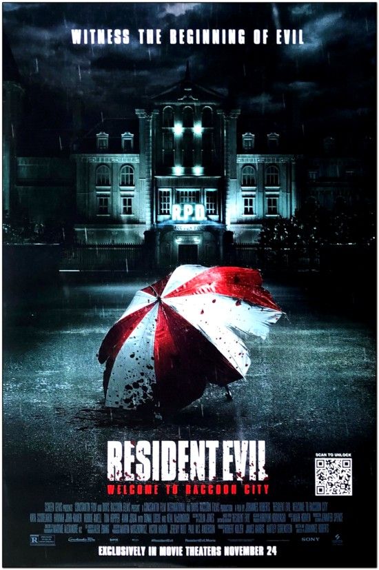 Resident evil movie poster with ada and chainsaw