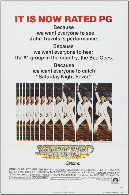 Saturday Night Fever - R1977 - Rated PG Style