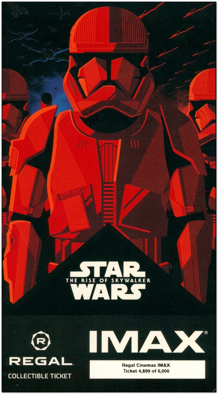 Star Wars - Episode 9 - The Rise Of Skywalker - Regal Cinemas Souvenir Ticket