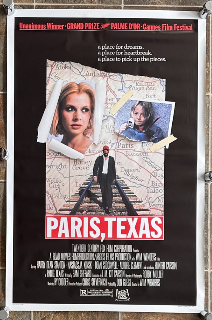 PARIS TEXAS - 1984 - orig 27 x 41 ROLLED movie poster - Directed