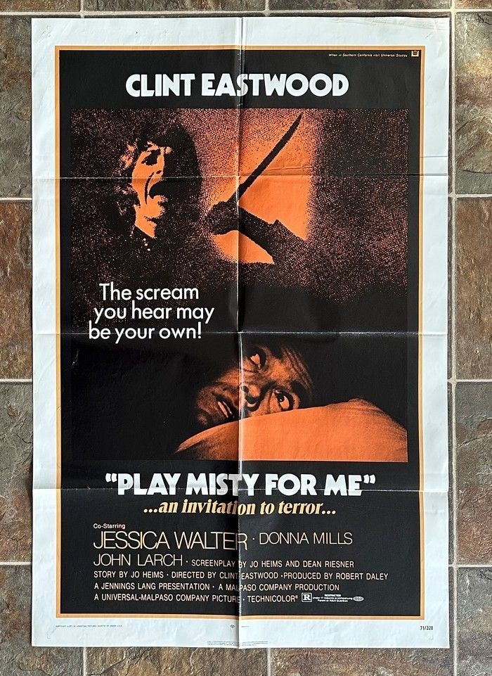 PLAY MISTY FOR ME - 1971 - CLINT EASTWOOD - Original 27x41 Movie