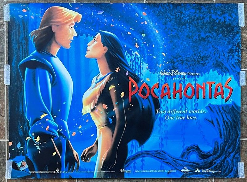 POCAHONTAS - 1995 - original d/s British Quad Movie Poster - 40x30