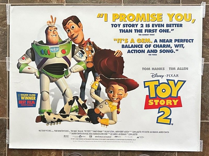 TOY STORY 2 - 1999 - DISNEY - Original BRITISH QUAD movie poster